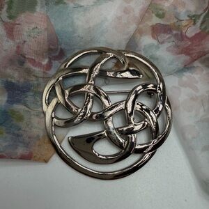 Vintage Large Celtic knit brooch